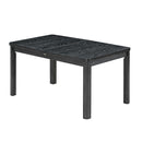 Topmax - Rustic Extendable Dining Table Set With Removable Leaf, 6 Upholstered Armless Dining Chairs And 2 Padded Arm Chairs, 9 Pieces by HouseOfZazla