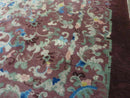 8' X 10' Vintage Handmade Chinese Art Deco Peking Nichols Wool Rug Flowers Nice