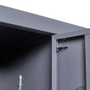 3 Door Lockers With Lock For Home, Gym, Office, School, And Garage - Gray by HouseOfZazla