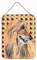 Afghan Hound Fall Leaves Wall or Door Hanging Prints SC9504DS1216