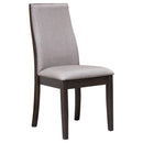 Upholstered Dining Chair (Set of 2) - Taupe / Brown by HouseOfZazla