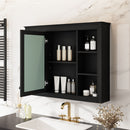 Wall Mounted Medicine Cabinet With Mirror, Storage Cabinet Featuring 6 Open Shelves And Adjustable Interior by HouseOfZazla