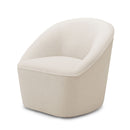 Anson - Swivel Chair With Soft Rounded Back - Off White by HouseOfZazla