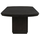 Leandro 78-inch Extension Dining Room Table Burnished Black