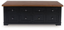 Wildenauer - Lift Top Cocktail Table - Brown / Black