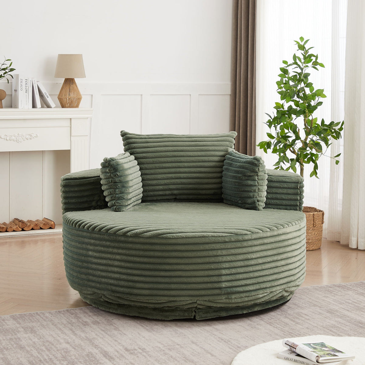 Swivel Chair With 360° Rotation For Living Room, photo 18 of 40