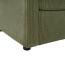 Sleeper Sofa With Foldable Mattress, USB Ports, Side Table & Storage Pocket