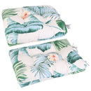 2Pcs Waterproof Rocking Chair Cushion Upper And Lower Back And Seat Sets with Non-Slip Ties Oxford Cloth Surface Polyester Filling Comfortable for Ind