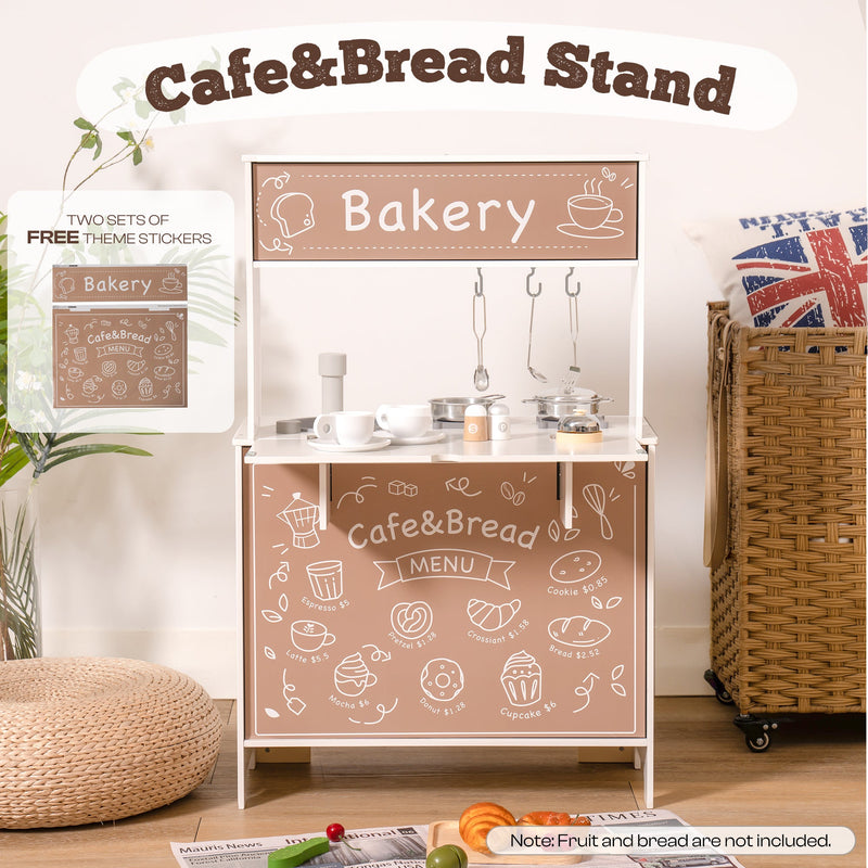 2-IN-1 DIY Wooden Kitchen Playset for Birthday Party and Christmas, Great Gift for Kids 3+