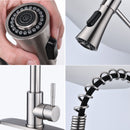 Modern Single Handle Spring High Arc Kitchen Faucet With Water Filter System by HouseOfZazla
