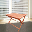 Foldable Patio Dining Set With 1 Dining Table, Indoor And Outdoor Use, Solid Wood - Teak by HouseOfZazla