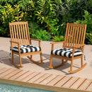 Outdoor Chair Cushions Set of 2 – Black and White Striped by HouseOfZazla