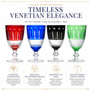 Crystal Italian Multicolor Design Cups -Set of 4