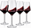 European Style Unbreakable Stemmed Crystal Wine Glasses, | Set of 4