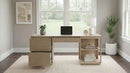 Harkes 75-inch 3-drawer Computer Desk with Adjustable Shelf Light Elm