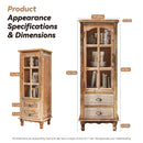 Rustic Wooden Storage Cabinet with Decorative Cutout Door