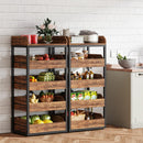 5 Tier Pull Out Fruit Vegetable & Snack Storage Rack - Brown / Black by HouseOfZazla