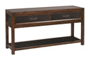 2 Drawer Sofa Table, 2 Tone - Brown by HouseOfZazla