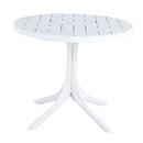 Modern Round Table, Waterproof, UV Resistant And Durable - White by HouseOfZazla