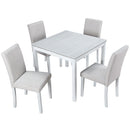 Dining Table Set With Crystal Decoration And Upholstered Chairs by Unique Piece Furniture