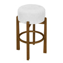 Vera Indoor Wooden Upholstered Barstool - Dark
