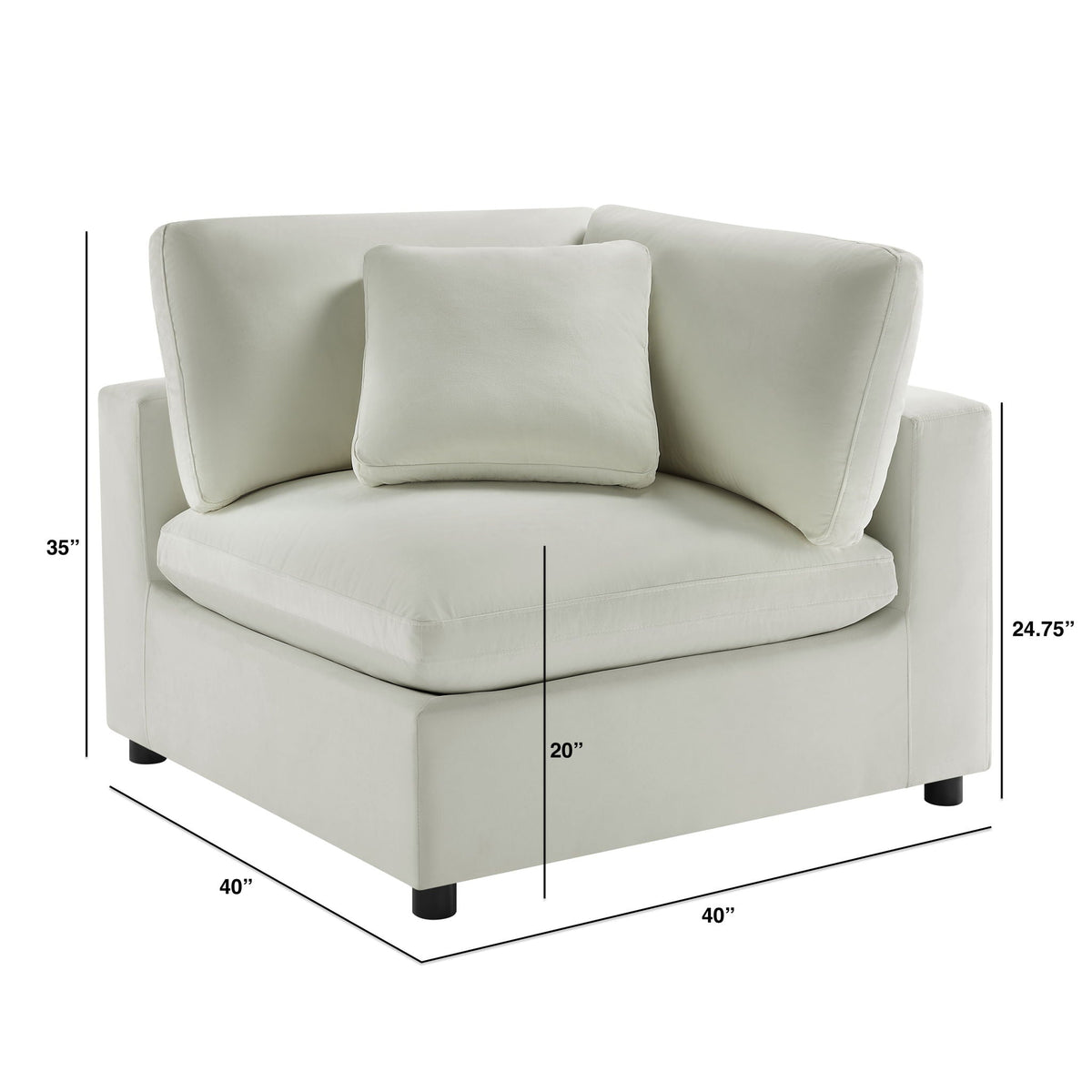 Caylie - Corner Wedge Chair, photo 3 of 8
