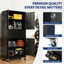 Metal Storage Cabinet with Two Drawers and Locking Doors by HouseOfZazla