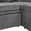 Oversized Sectional Sofa U-Shaped Sofa Couch Pull-Out Sofa Bed With Two Throw Pillows For Living Room