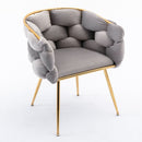 Luxury Modern Simple Leisure Single Sofa Chair Bedroom Lazy Person Household Dresser Stool Manicure Table Back Chair by HouseOfZazla