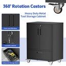 Mobile Tool Cart With Lockable Casters, Heavy-Duty Storage Organizer - Black by HouseOfZazla