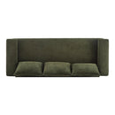 Algora 84.5 in. 3 Seater Modern Upholstered Velvet Sofa, Moss by HouseOfZazla