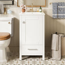 Bathroom Vanity With Ceramic Sink, Soft Close Drawers, Door Organizer, Divider Drawer, Adjustable Foot Pads by Unique Piece Furniture