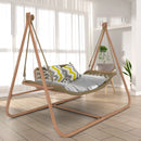 Freestanding Double Egg Swing Chair with Stand