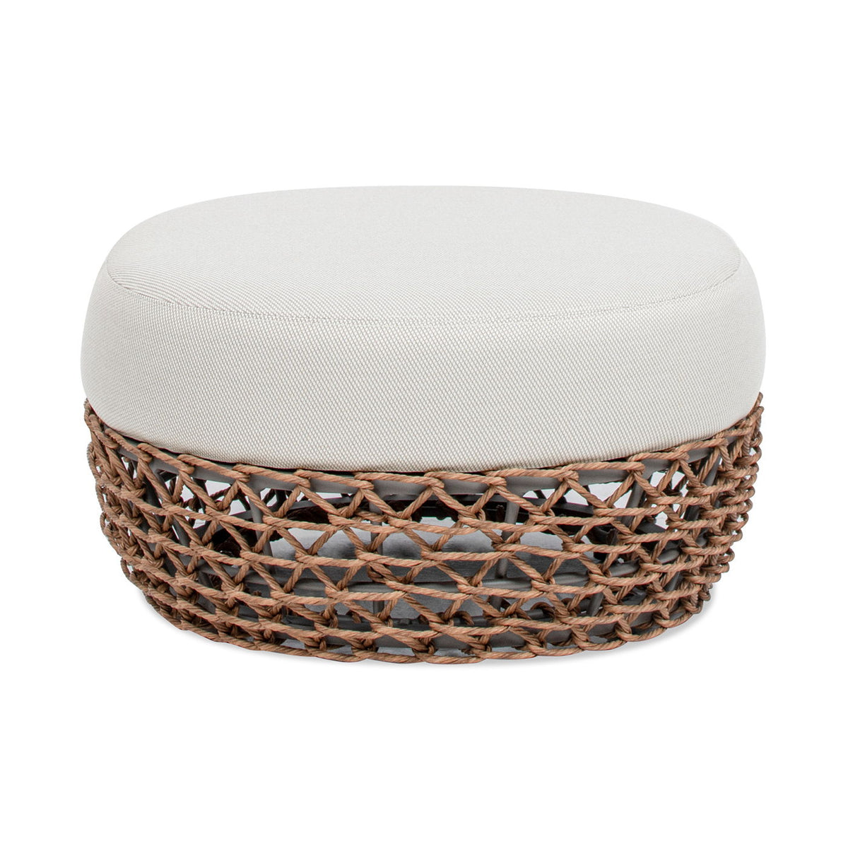 Willow - Round Upholstered Patio Ottoman, photo 4 of 7