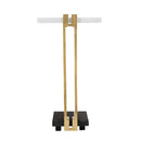 Crystal Side Table With Metal Frame, Artistic Accent Table For Living Room by HouseOfZazla