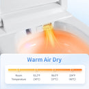 Tankless Smart Toilet With Bidet Built In, 1 Piece Bidet Toilet Seat, Auto Flush, Heated Seat, Warm Water And Dry, Adjustable Temp, Remote Control Side Know - White by HouseOfZazla
