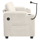Sleeper Sofa Loveseat Sofa With Full Size Mattress, 2 USB Ports, 2 Cup Holders, 2 Side Pockets And Phone Holder by HouseOfZazla