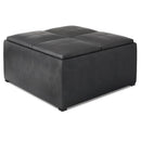 Avalon - Upholstered Square Coffee Table Storage Ottoman by HouseOfZazla