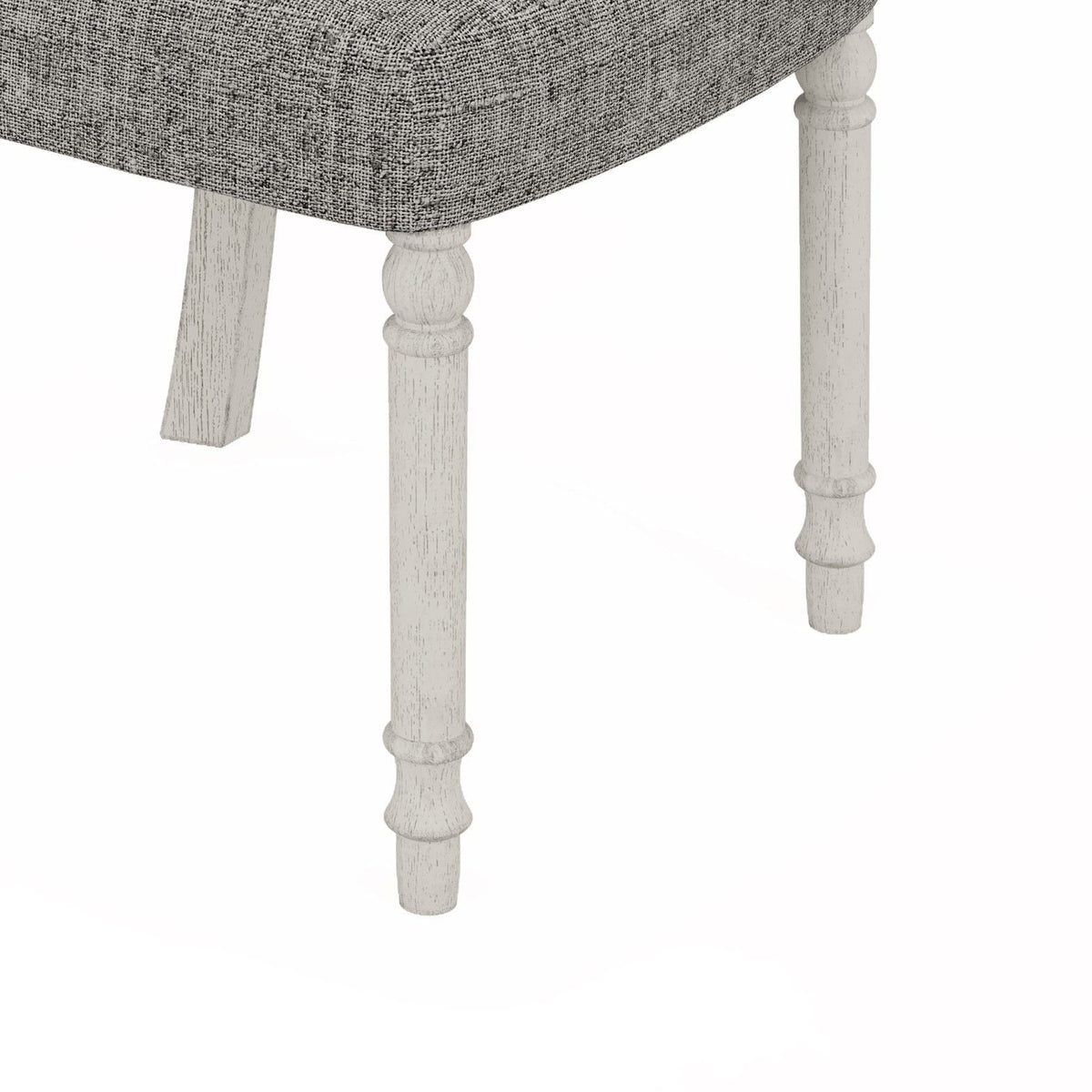 Tannen - Round 5 Piece Dining Table (Set of 5) - White And Gray, photo 6 of 15