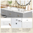 Bathroom Vanity With Ceramic Sink, Soft Close Doors, Adjustable Shelves by HouseOfZazla