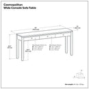 Cosmopolitan - Wide Console Sofa Table - Mahogany Brown
