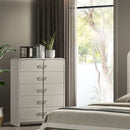 Aria - 5 Drawer Chest - Beige by HouseOfZazla