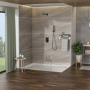 Dual Shower Head 10" Wall Mounted Square Shower System by HouseOfZazla