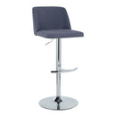 Toriano - Contemporary Adjustable Barstool With Swivel & Rounded T Footrest (Set of 2) by HouseOfZazla
