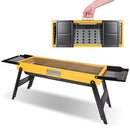 Portable Folding Charcoal Grill with Side Shelves