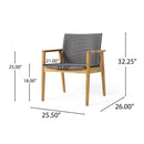 Tranquilize Outdoor Wooden Club Chair Set of 2 - Light Brown by HouseOfZazla