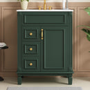 Bathroom Vanity With Sink, Compact Cabinet & 2 Drawers And Adjustable Shelf by Unique Piece Furniture