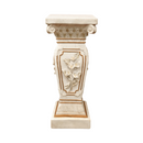 22.05" H x 9.06" W European Style Floral Carved Roman Column Pedestal by HouseOfZazla