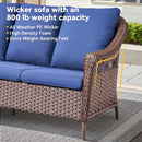 67.3" Outdoor Wicker Patio Sofa