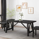 Farmhouse Style Dining Table With Wood-Like Top by HouseOfZazla
